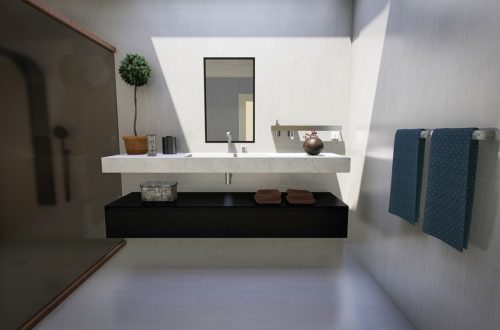 Bathroom Modern Sink Floor