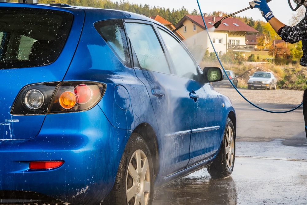 Pressure Washing Car